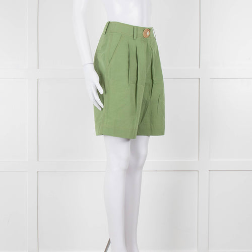 Rejina Pyo Green High Waisted Shorts