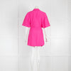 Jacquemus Fuchsia Pink Button Up Front Short Sleeve Mini Dress