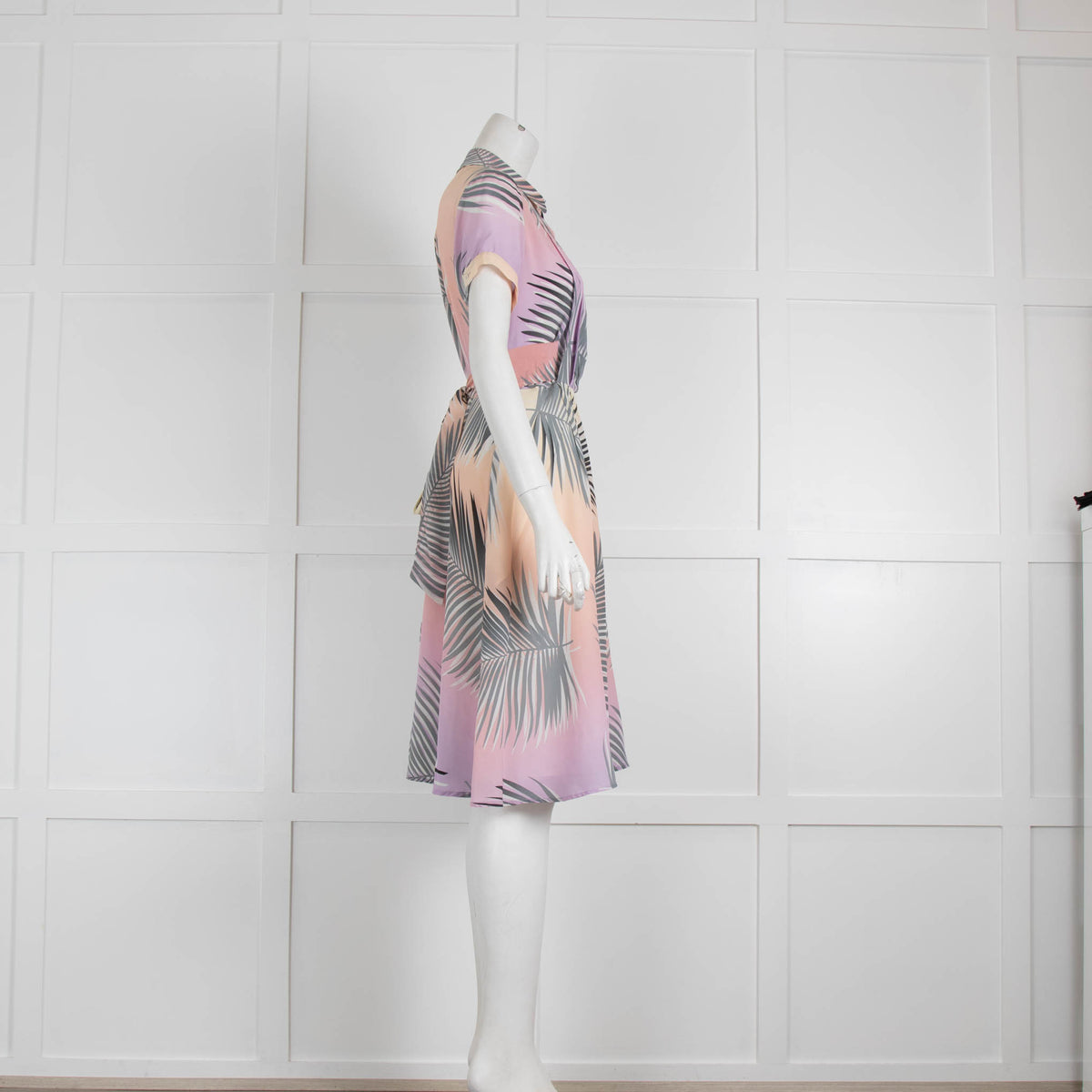 Paul & Joe Lilac Yellow Leafy Print Silk Dress