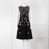 Bottega Veneta Black Knit Butterfly Fit and Flare Sleeveless Dress