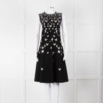 Bottega Veneta Black Knit Butterfly Fit and Flare Sleeveless Dress