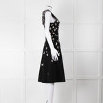 Bottega Veneta Black Knit Butterfly Fit and Flare Sleeveless Dress
