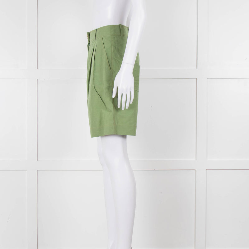 Rejina Pyo Green High Waisted Shorts