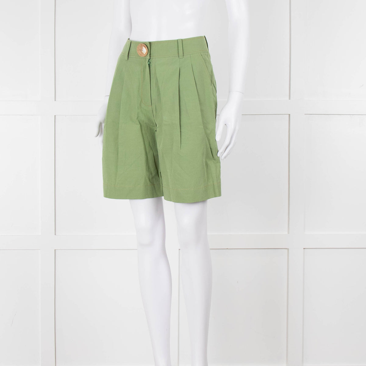 Rejina Pyo Green High Waisted Shorts