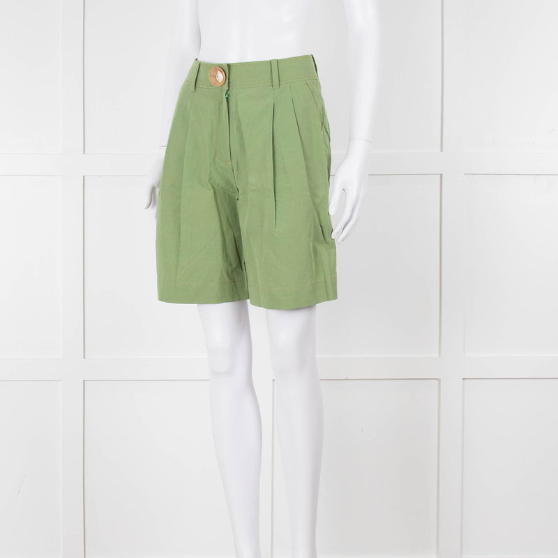 Rejina Pyo Green High Waisted Shorts