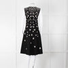 Bottega Veneta Black Knit Butterfly Fit and Flare Sleeveless Dress