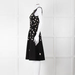 Bottega Veneta Black Knit Butterfly Fit and Flare Sleeveless Dress