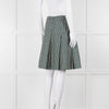 Marni Green Cream Geometric Print Box Pleat Skirt