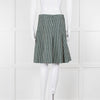 Marni Green Cream Geometric Print Box Pleat Skirt