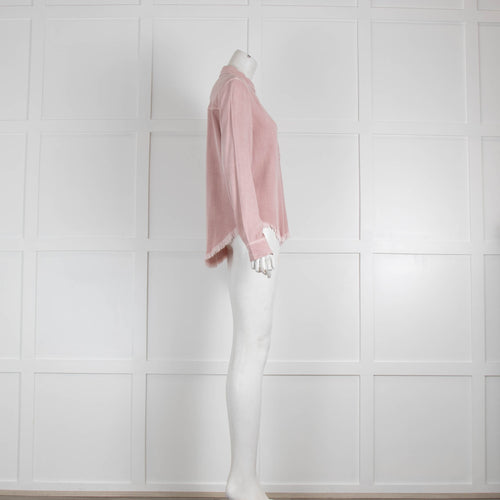 Rails Pink Shirt with Frayed Edges