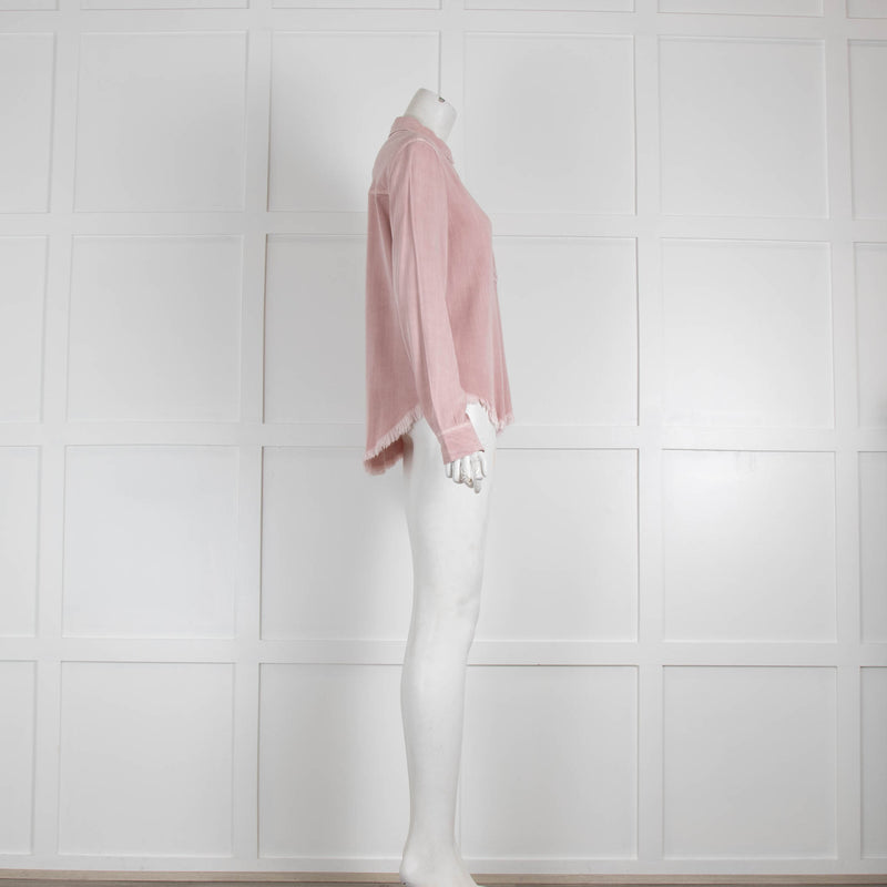 Rails Pink Shirt with Frayed Edges