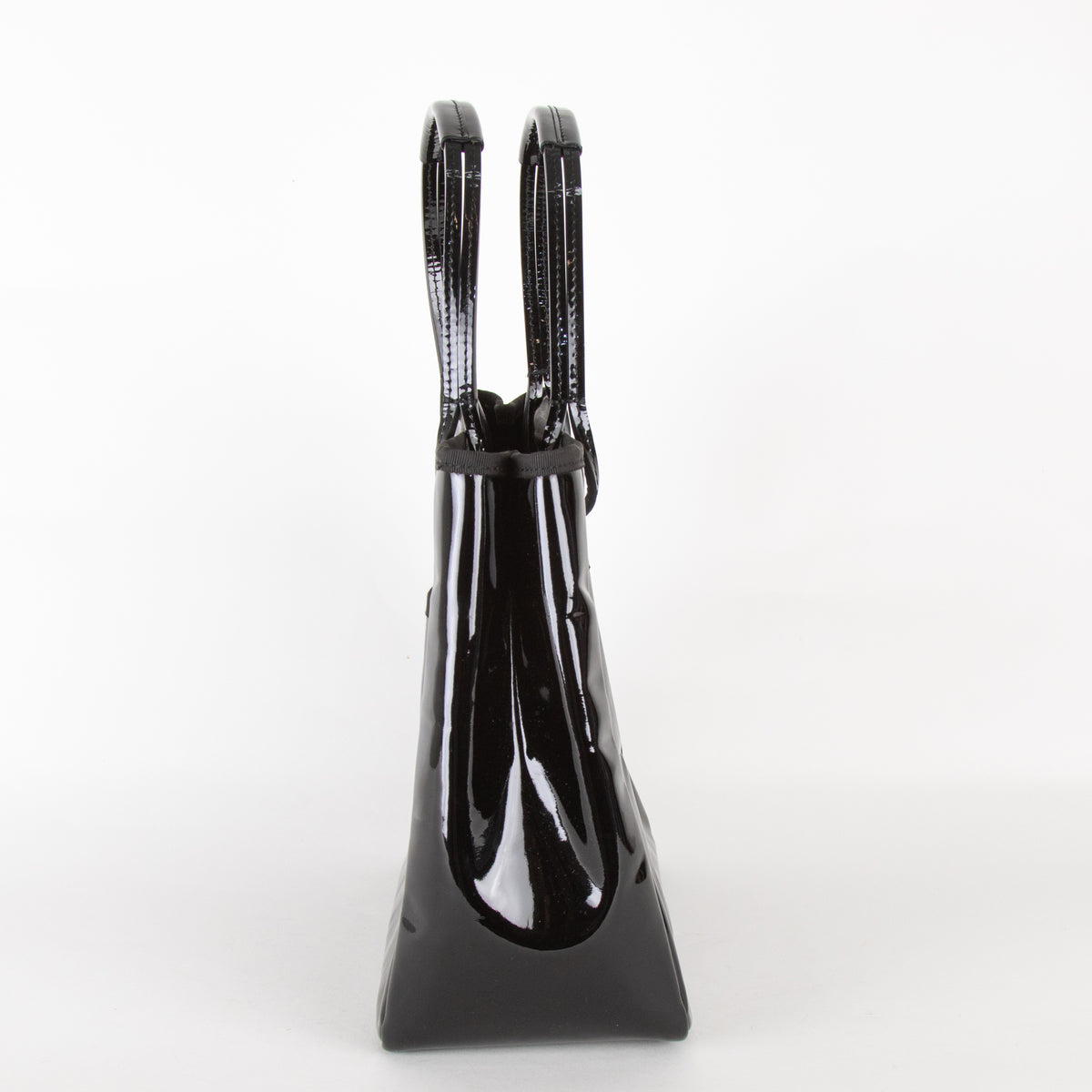 Anya Hindmarch Black Patent Leather Tote Bag
