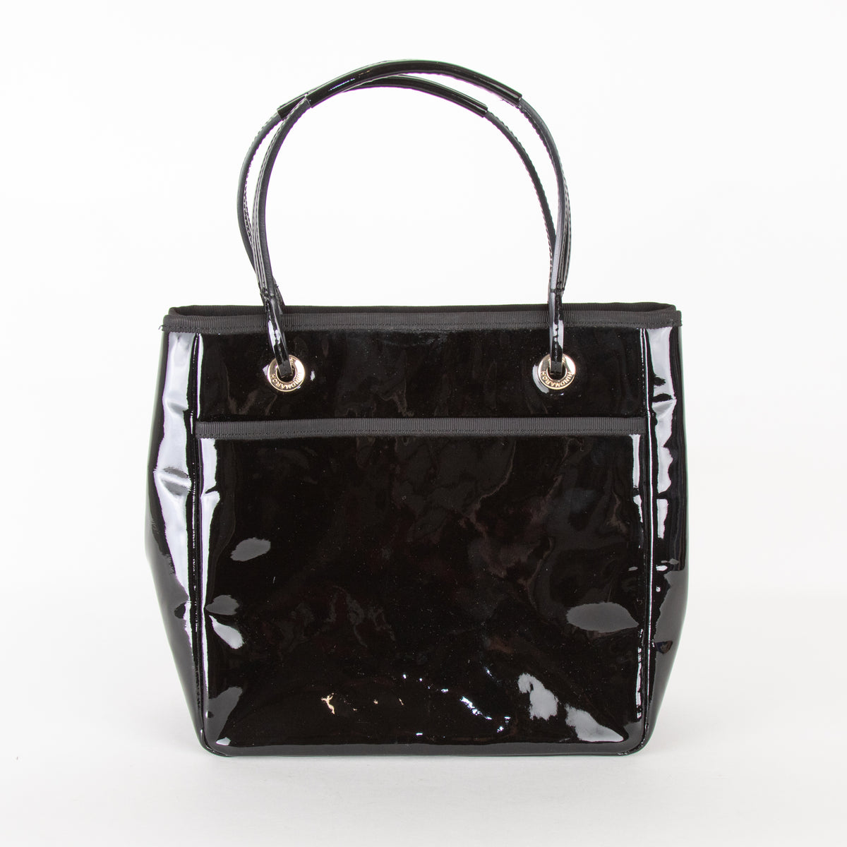 Anya Hindmarch Black Patent Leather Tote Bag