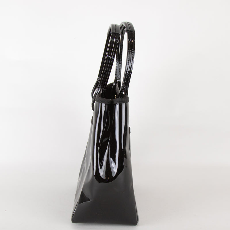 Anya Hindmarch Black Patent Leather Tote Bag