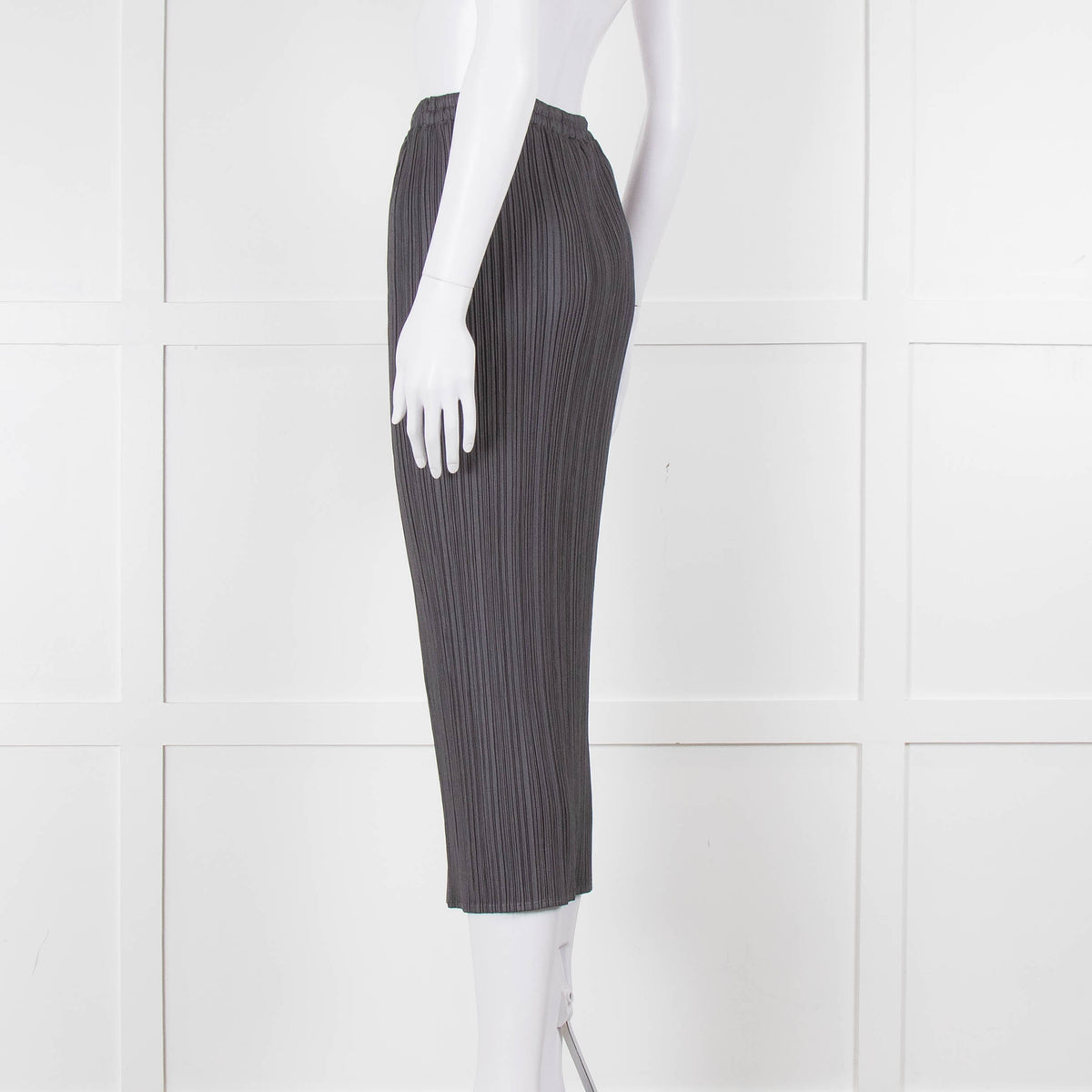 Issey Miyake Pleats Please Grey Pleated Long Skirt