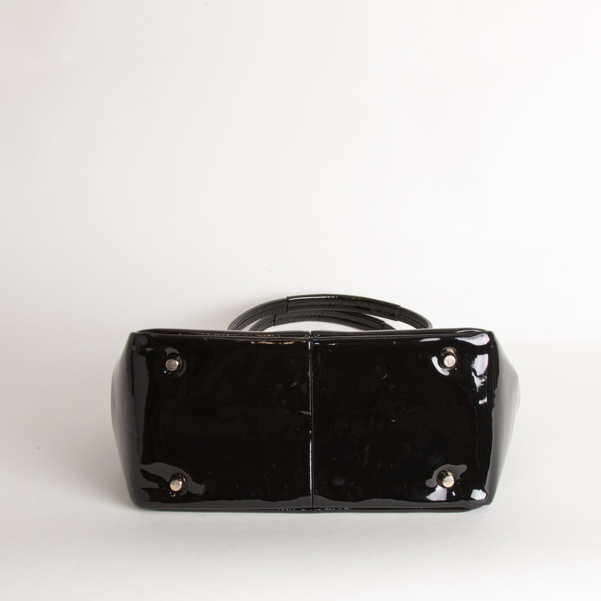 Anya Hindmarch Black Patent Leather Tote Bag