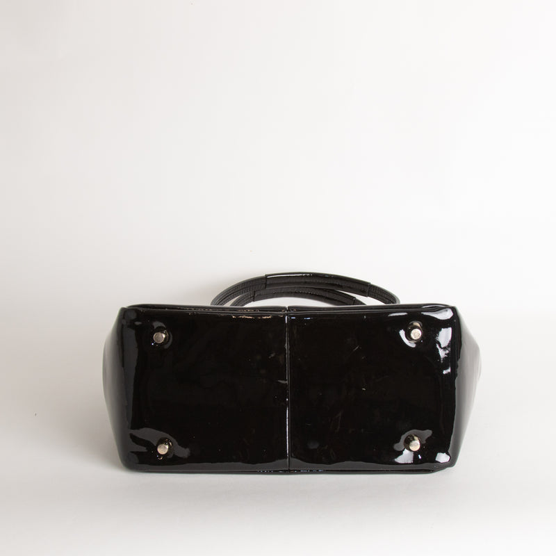 Anya Hindmarch Black Patent Leather Tote Bag