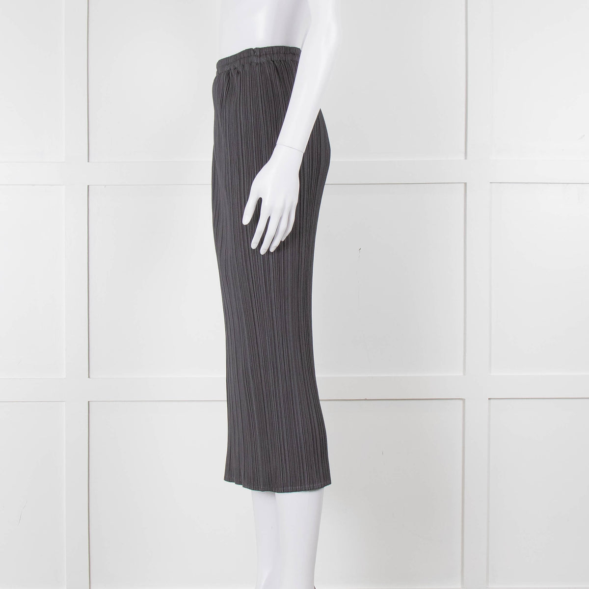 Issey Miyake Pleats Please Grey Pleated Long Skirt