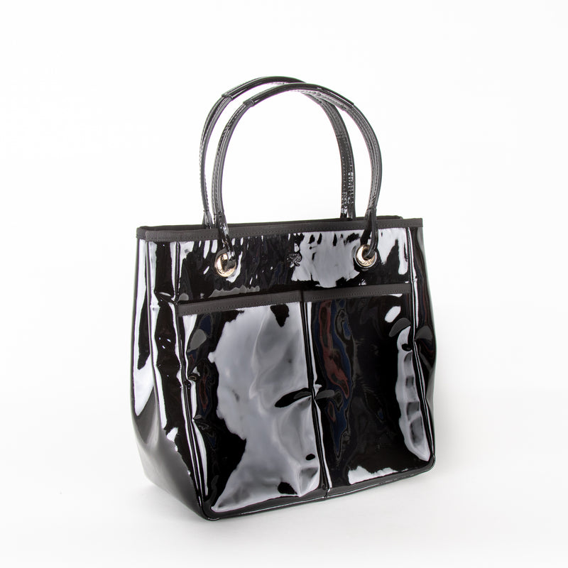 Anya Hindmarch Black Patent Leather Tote Bag