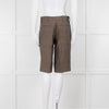 Marni Grey Beige Checked Linen Shorts