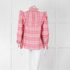 Isabel Marant Etoile Pink Check Frill Collar Blouse