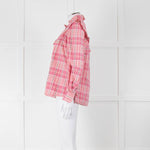 Isabel Marant Etoile Pink Check Frill Collar Blouse