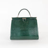 Aspinal of London Green Croc Large Florence Bag