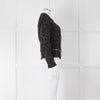 Iro Black Boucle Jacket with Leather Trim