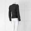 Iro Black Boucle Jacket with Leather Trim