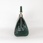 Aspinal of London Green Croc Large Florence Bag