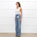Frame Arrow Lela Blue Straight Leg Jeans