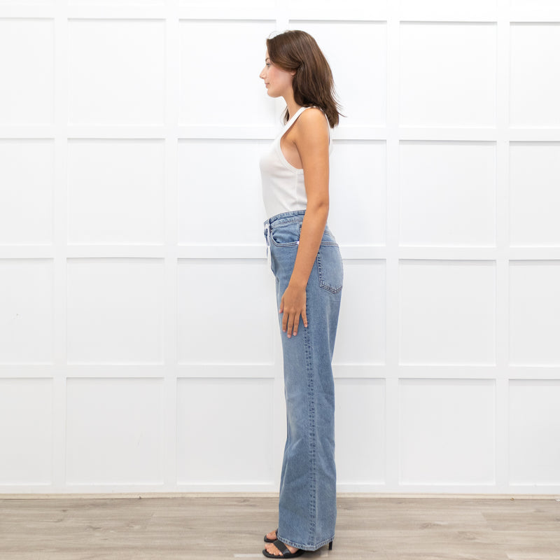 Frame Arrow Lela Blue Straight Leg Jeans