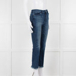 DL 1961 Blue Stretch Frayed Hem Jeans