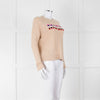 Zadig & Voltaire Camel Round Neck 'Music' Cashmere Sweater