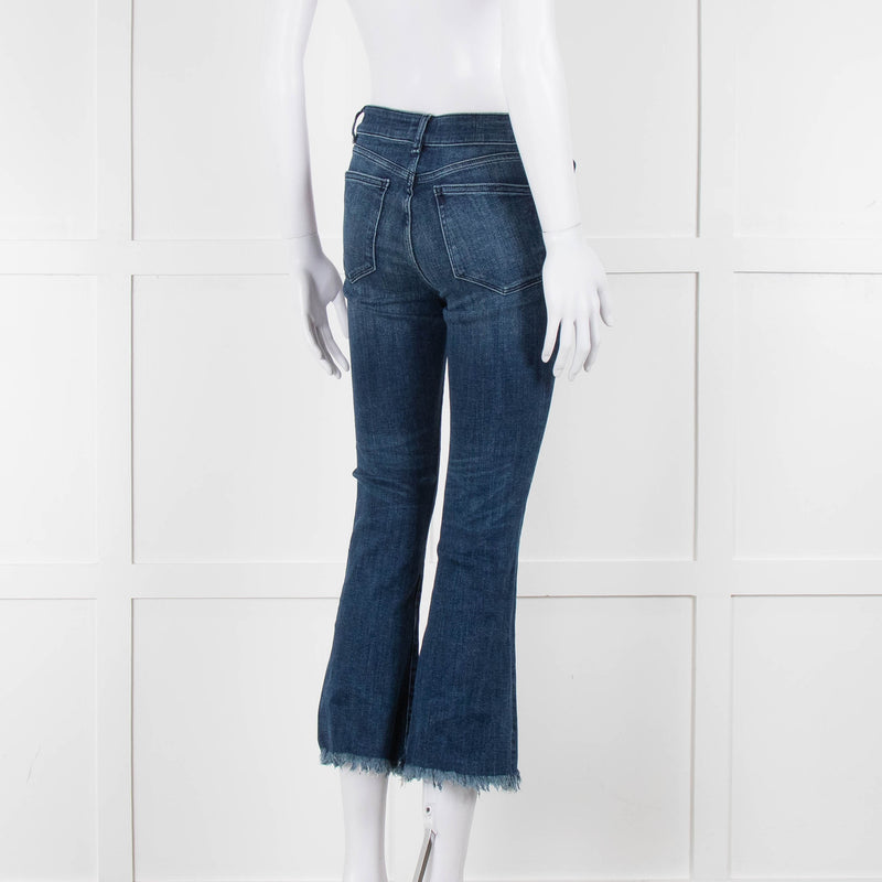 DL 1961 Blue Stretch Frayed Hem Jeans
