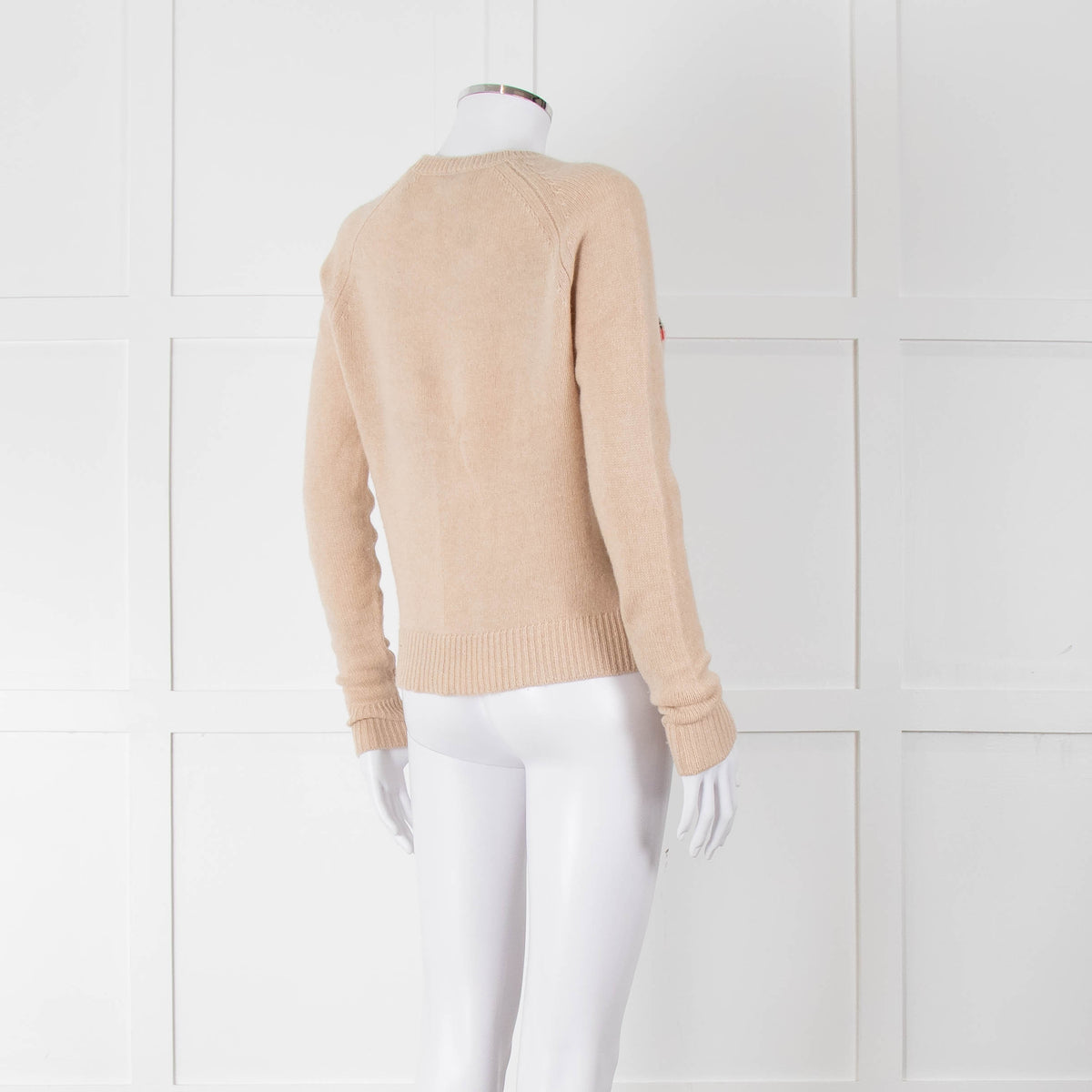 Zadig & Voltaire Camel Round Neck 'Music' Cashmere Sweater