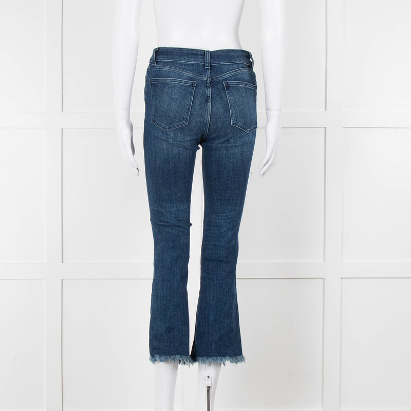 DL 1961 Blue Stretch Frayed Hem Jeans