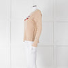 Zadig & Voltaire Camel Round Neck 'Music' Cashmere Sweater