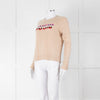 Zadig & Voltaire Camel Round Neck 'Music' Cashmere Sweater