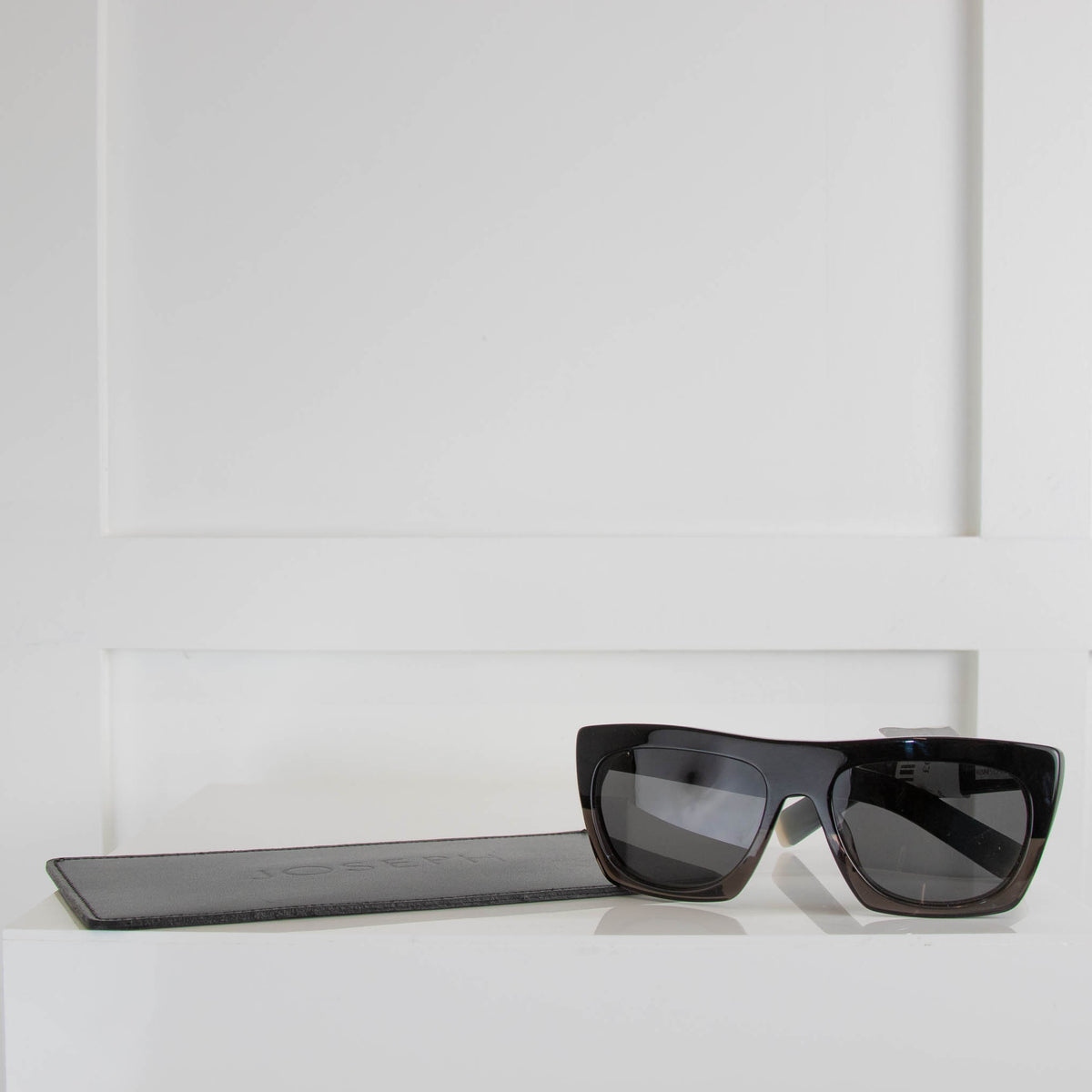 Joseph Black Classic Wide End Sunglasses