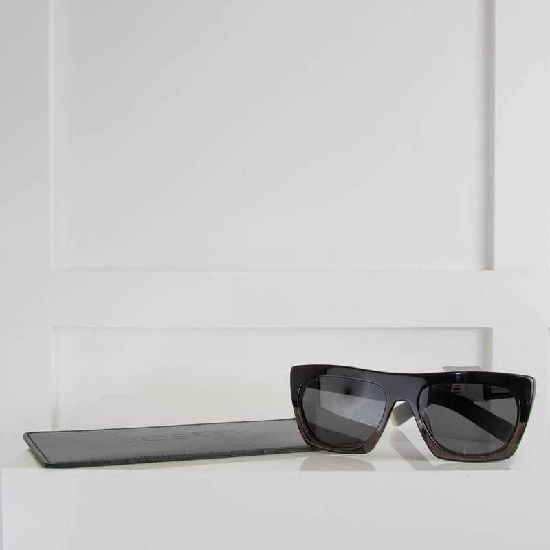 Joseph Black Classic Wide End Sunglasses
