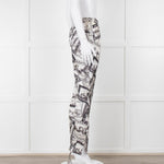 Joseph Grey Graphic Silk Jogger Style Trousers