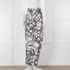 Joseph Grey Graphic Silk Jogger Style Trousers