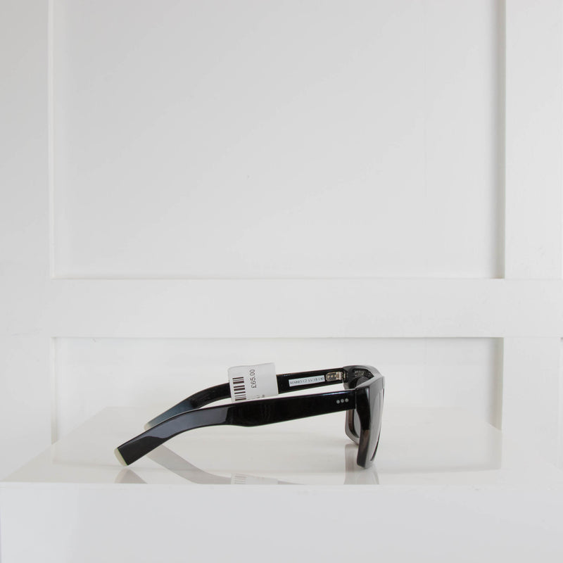 Joseph Black Classic Wide End Sunglasses