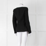 Reformation Boucle Square Neck Blazer with Gold Buttons