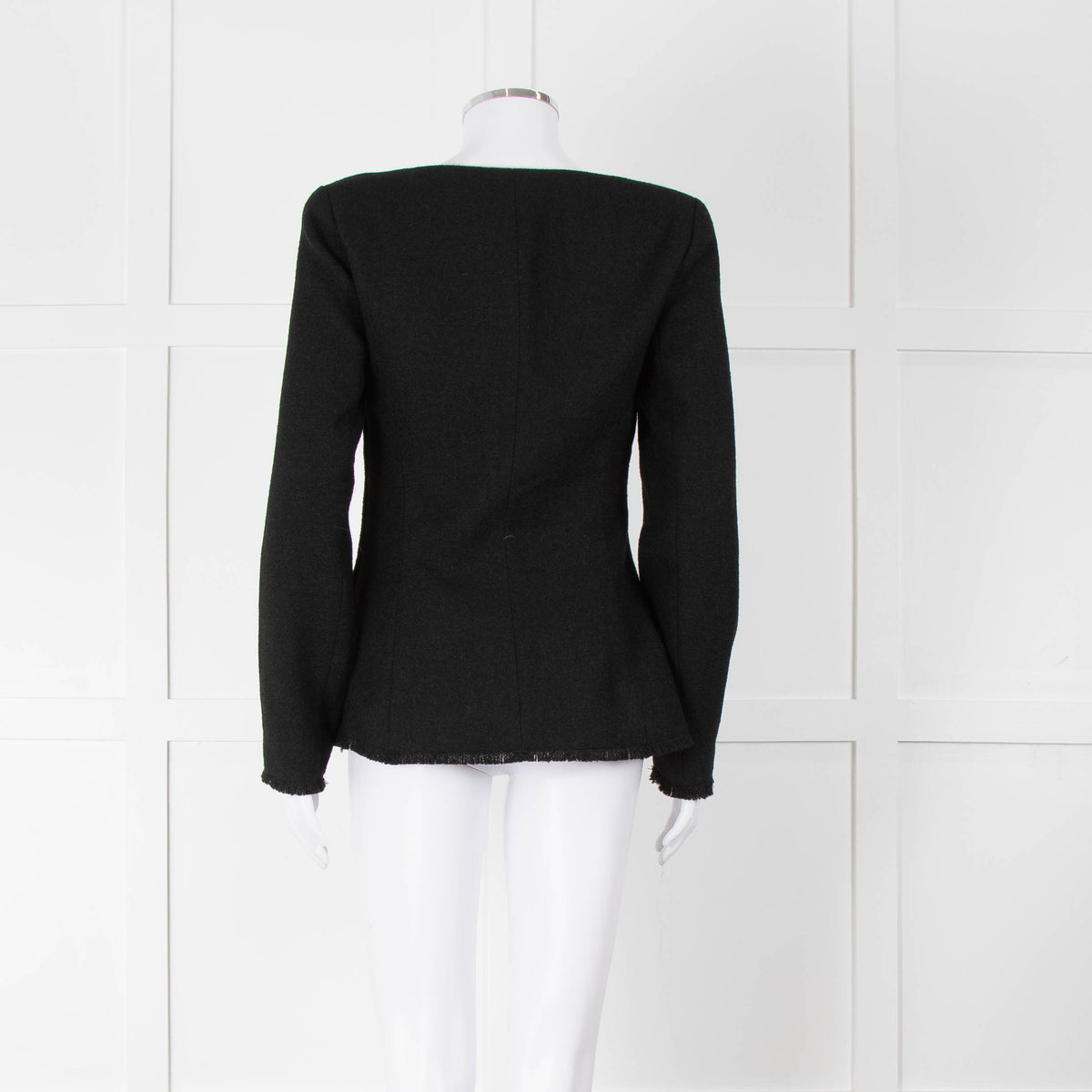 Reformation Boucle Square Neck Blazer with Gold Buttons