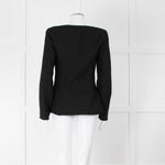Reformation Boucle Square Neck Blazer with Gold Buttons