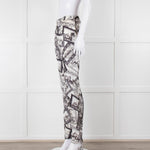 Joseph Grey Graphic Silk Jogger Style Trousers