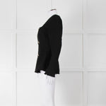 Reformation Boucle Square Neck Blazer with Gold Buttons