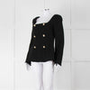 Reformation Boucle Square Neck Blazer with Gold Buttons